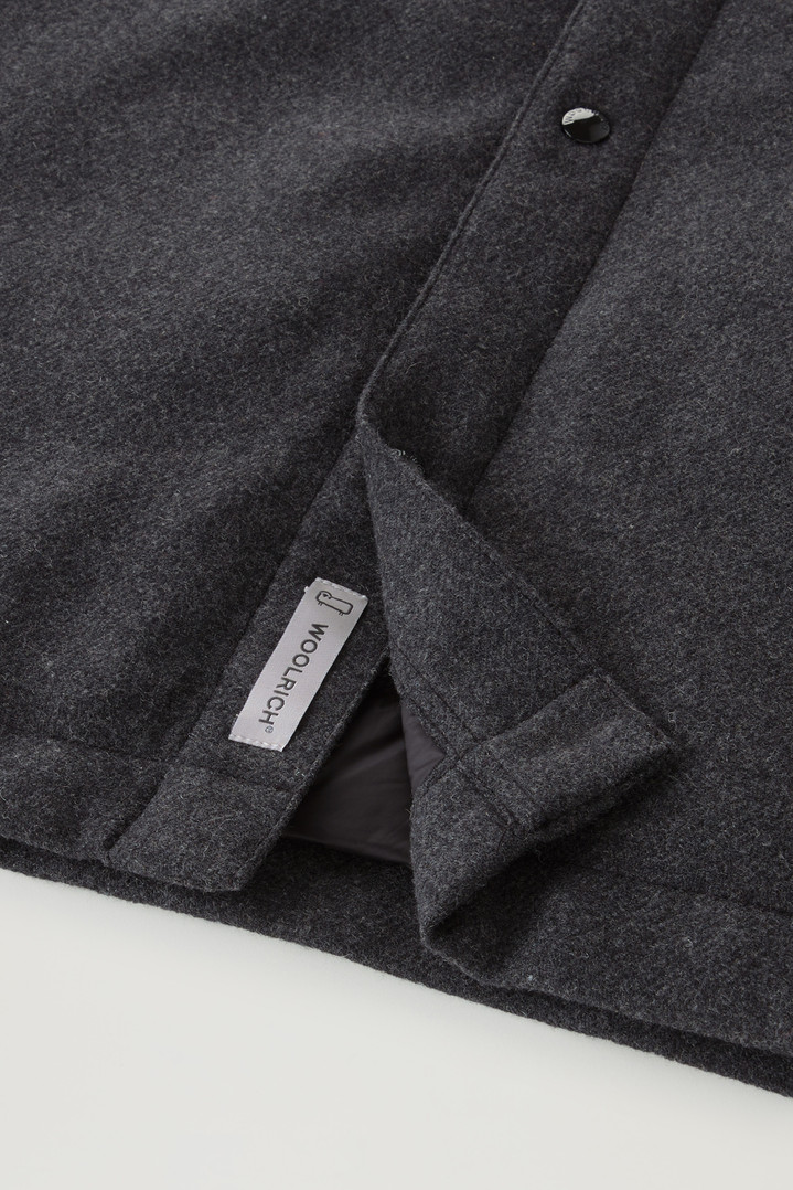 Alaskan Padded Overshirt in Recycled Italian Wool Blend Gray photo 4 | Woolrich