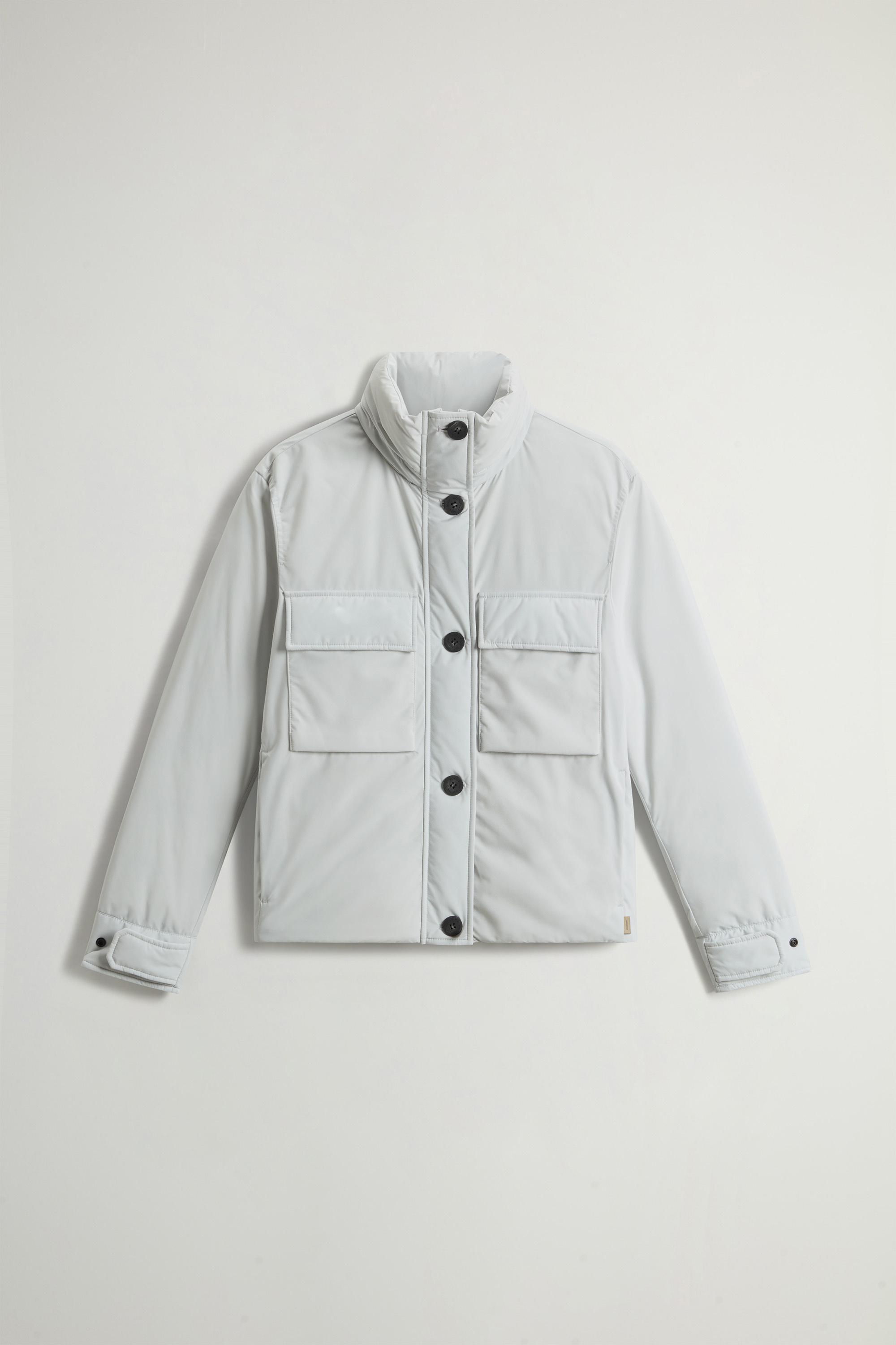 Cloud Jacket with Stand-Up Collar and Packable Hood Gray photo 5 | Woolrich