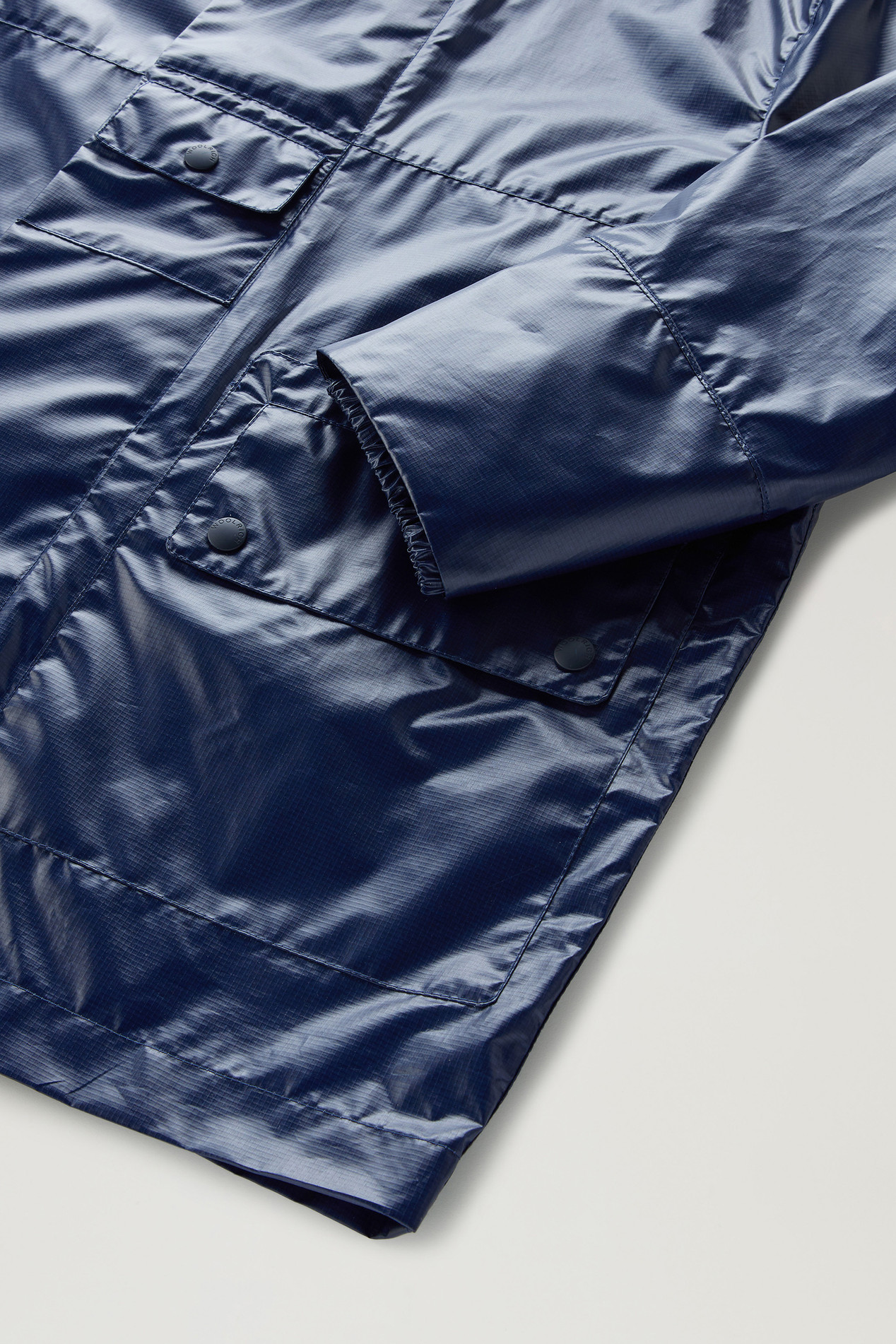 Resine Jacket in Ripstop Fabric with Hood Blue photo 4 | Woolrich