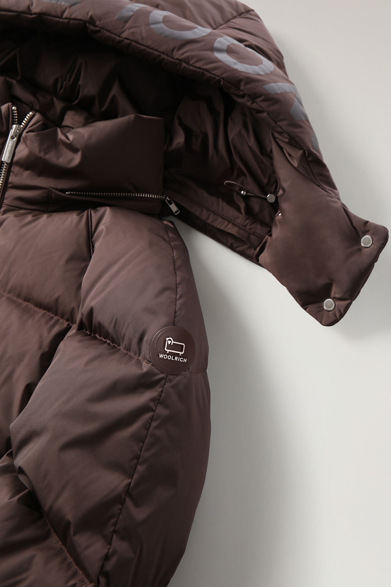 Alsea Short Down Jacket with Detachable Hood Brown photo 3 | Woolrich