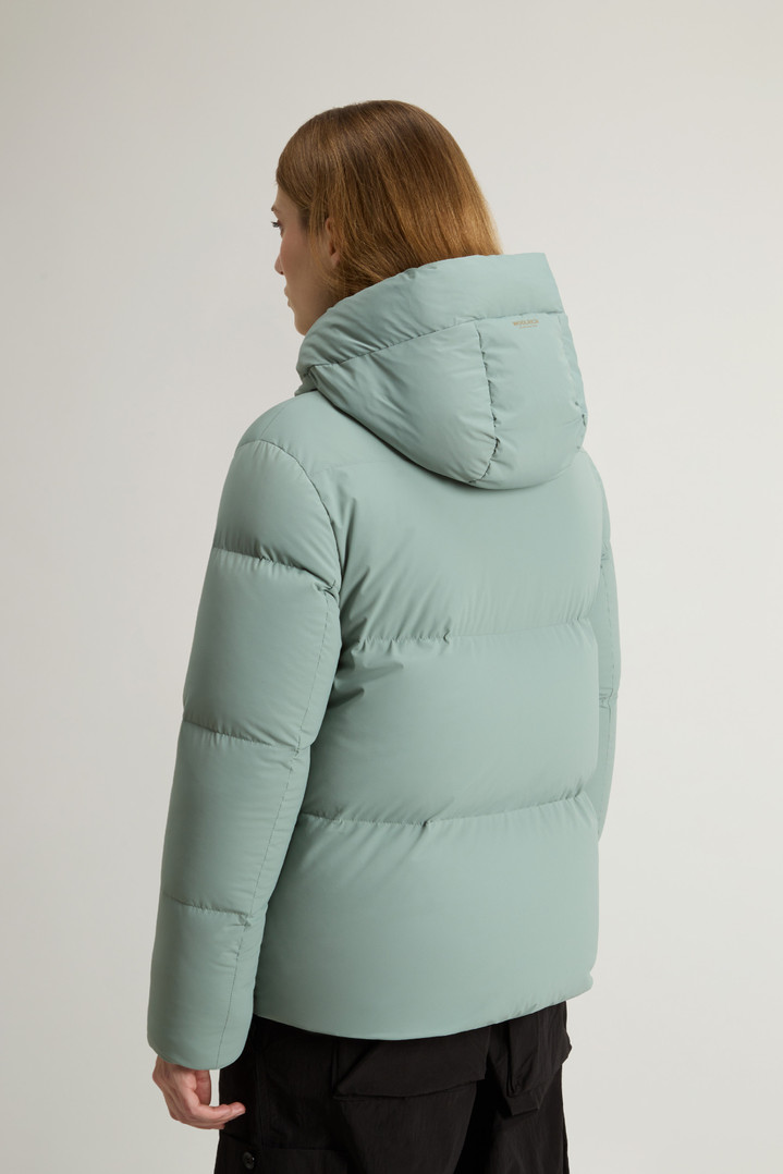 Cloud Down Jacket in Stretch Nylon with Matte Finish Green photo 3 | Woolrich