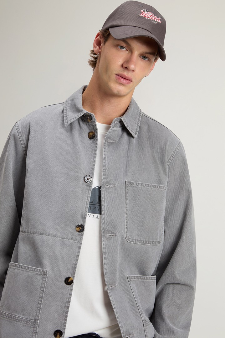 WASHED RESINE TWILL CHORE JACKET Gray photo 4 | Woolrich