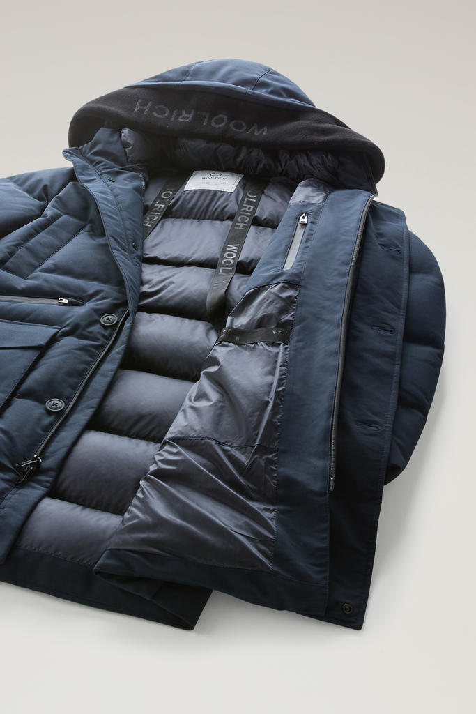 Parka with Detachable Wool Visor Blue photo 5 | Woolrich