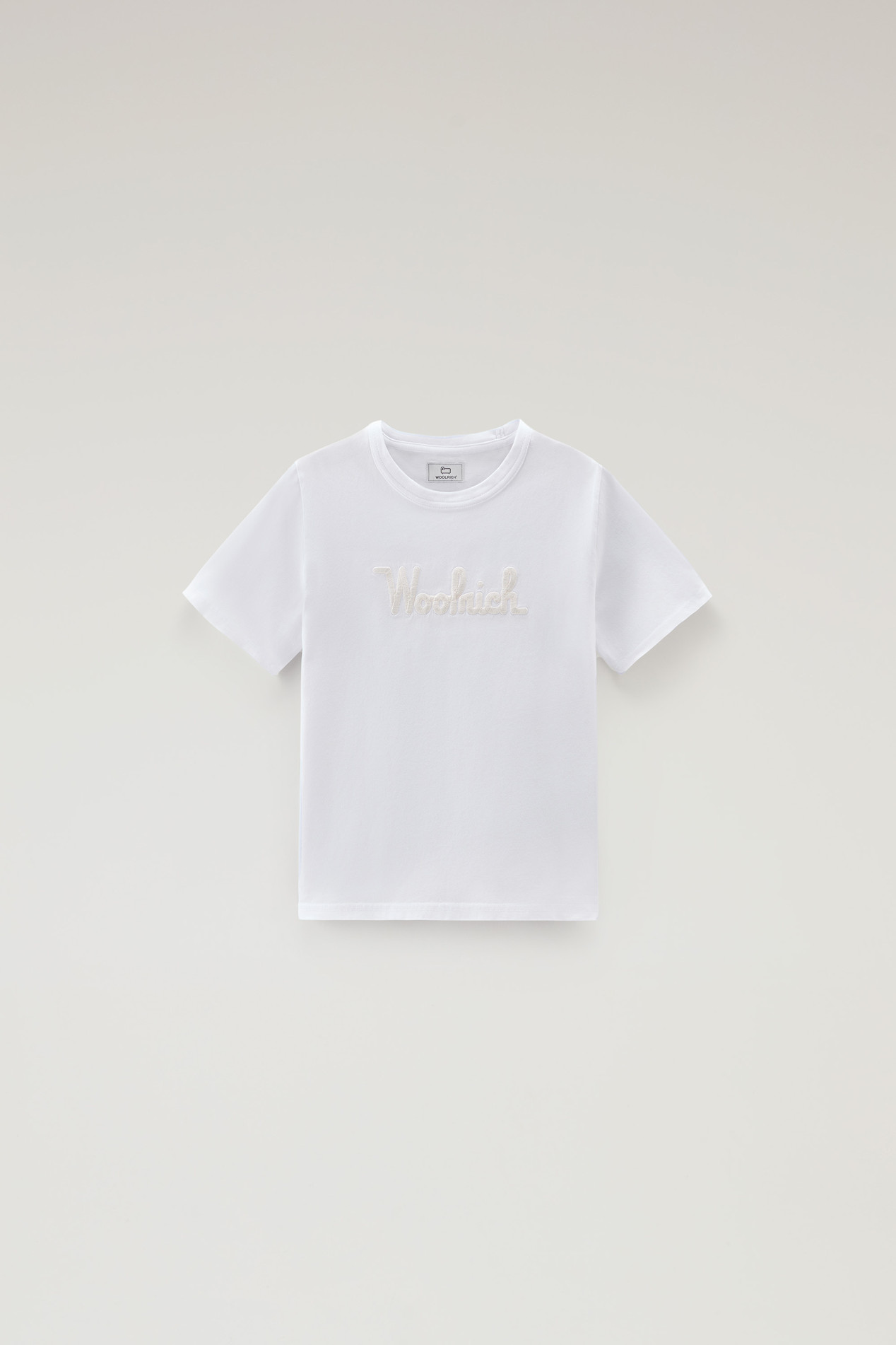LOGO CREWNECK T-SHIRT White photo 1 | Woolrich