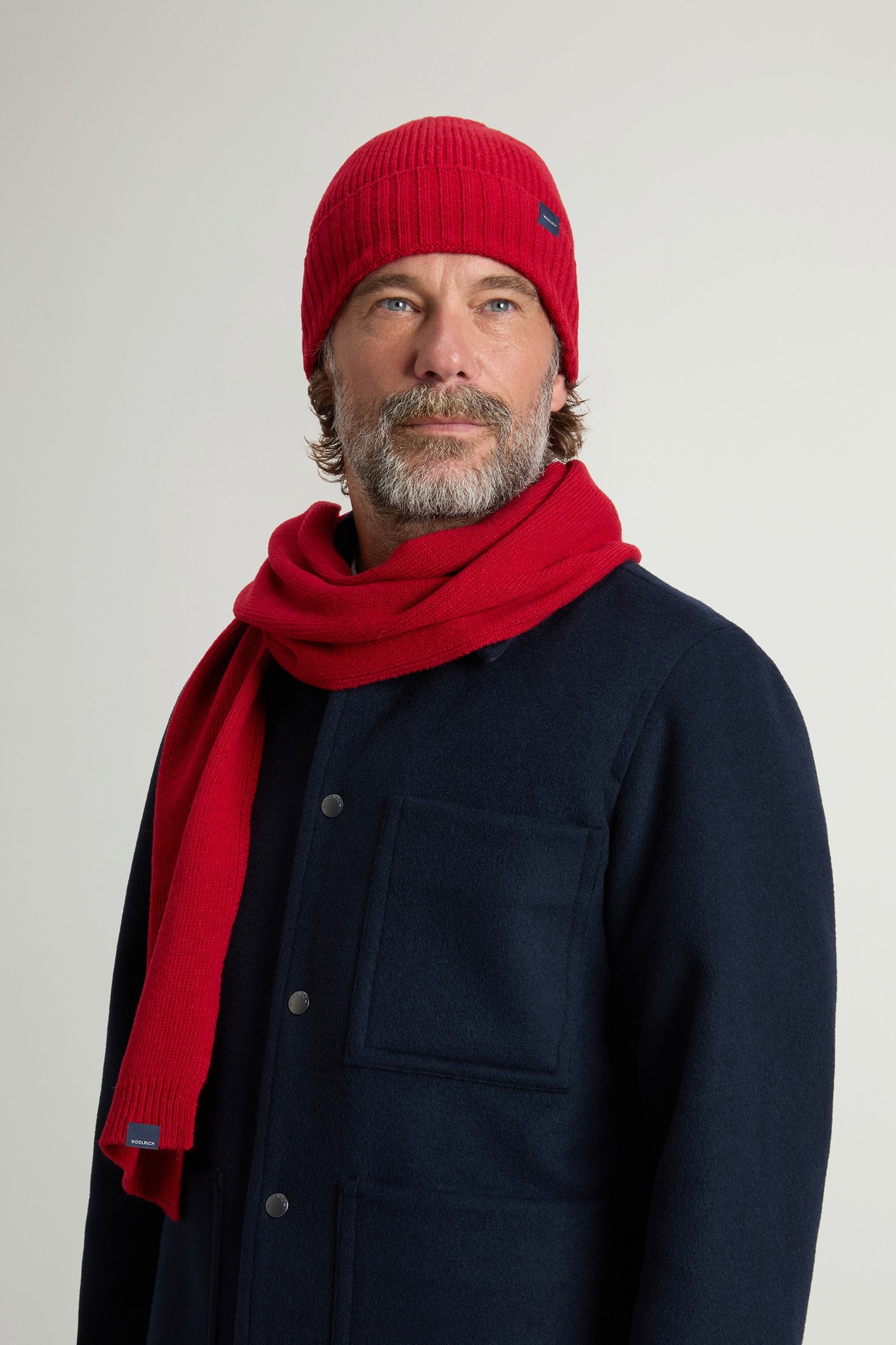 Geschenkset mit Beanie und Schal aus Merinowollmischung Rot photo 1 | Woolrich