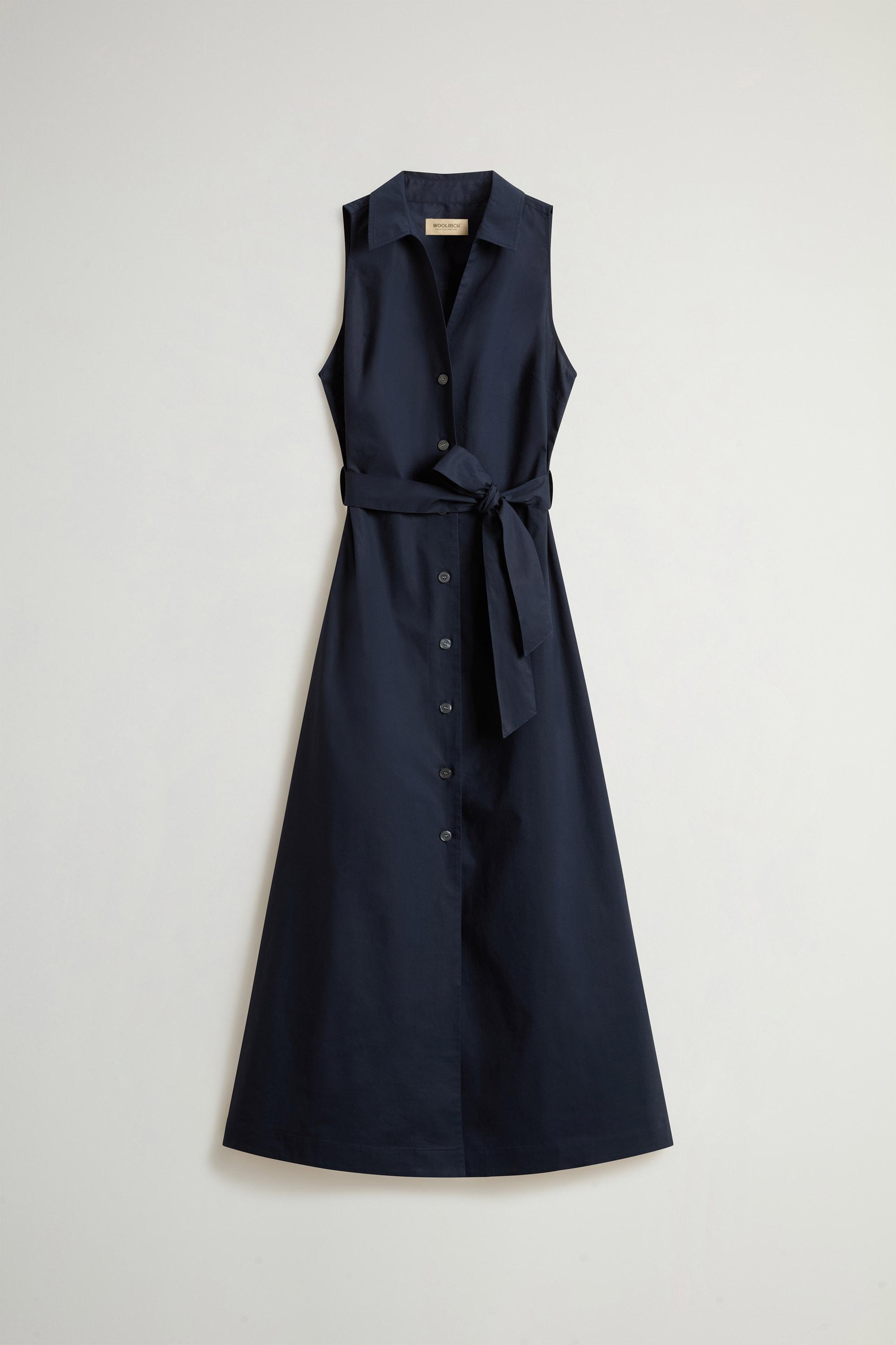 COTTON POPLIN SHIRT DRESS Blue photo 5 | Woolrich