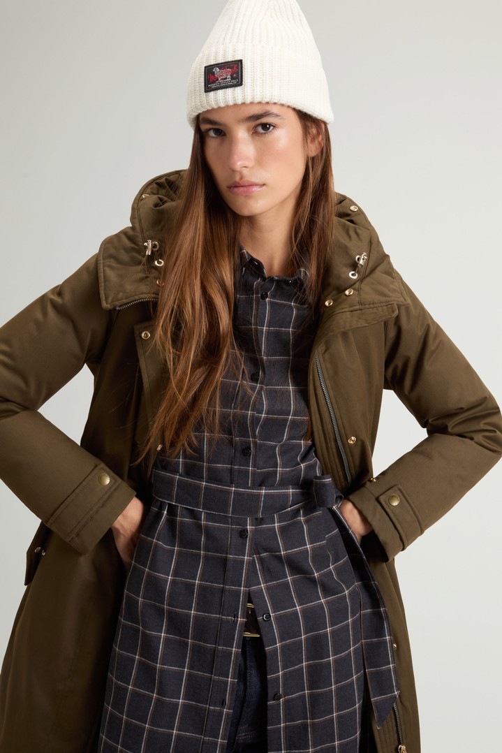 BEST COTTON FAUX FUR PARKA Vert photo 4 | Woolrich