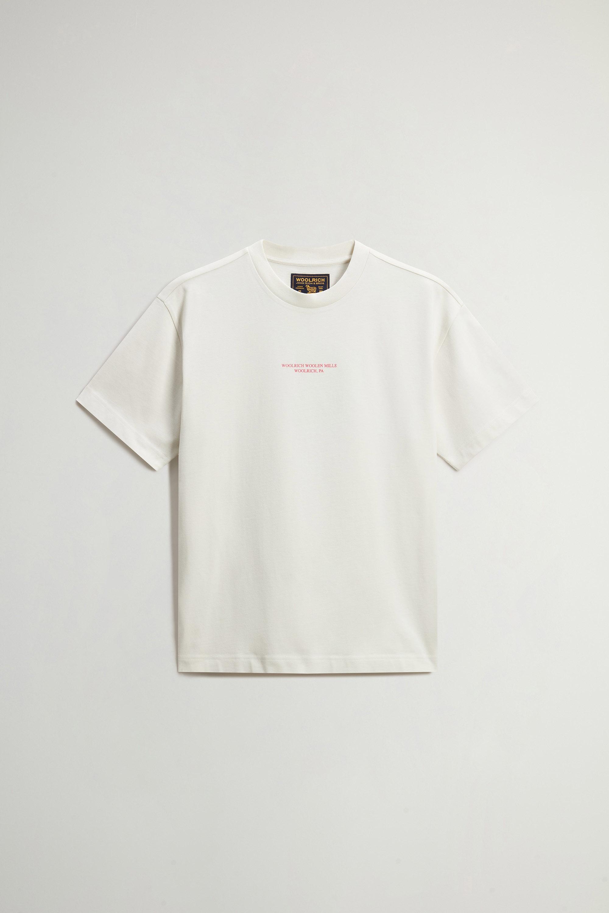 Crewneck T-Shirt in Pure Cotton with Print White photo 5 | Woolrich