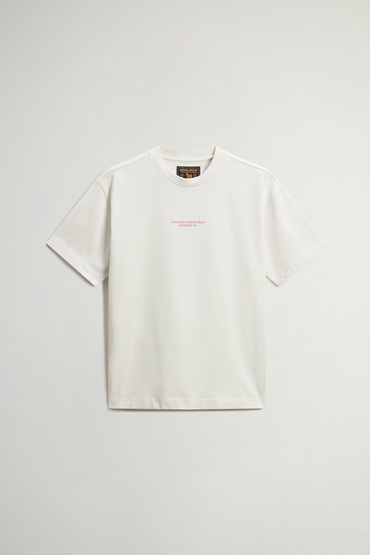 Crewneck T-Shirt in Pure Cotton with Print White photo 5 | Woolrich