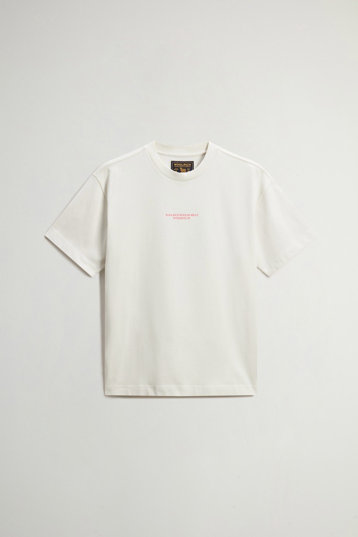 Crewneck T-Shirt in Pure Cotton with Print White photo 5 | Woolrich