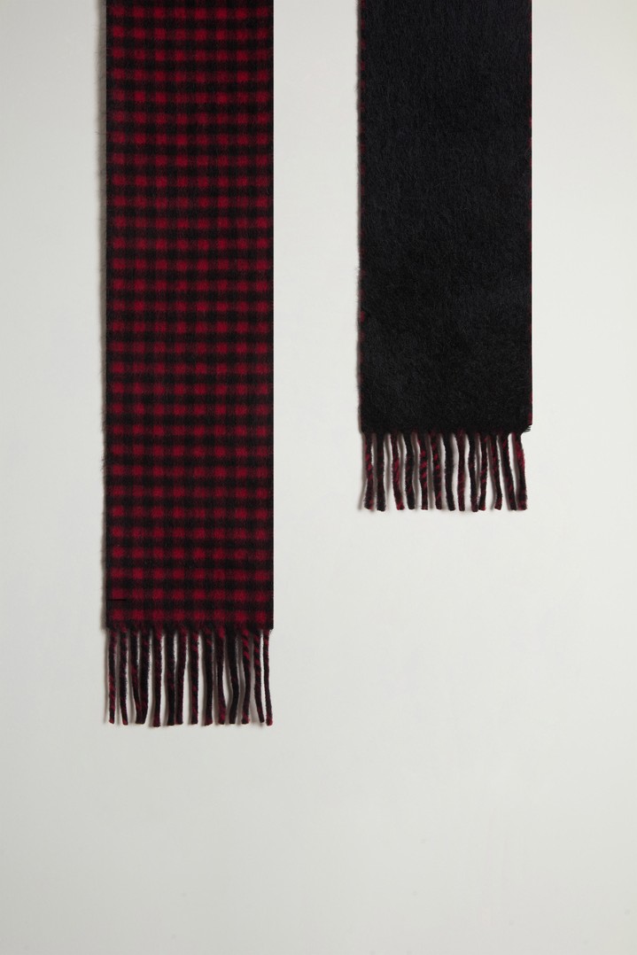 WOOL CHECK SCARF Black photo 3 | Woolrich