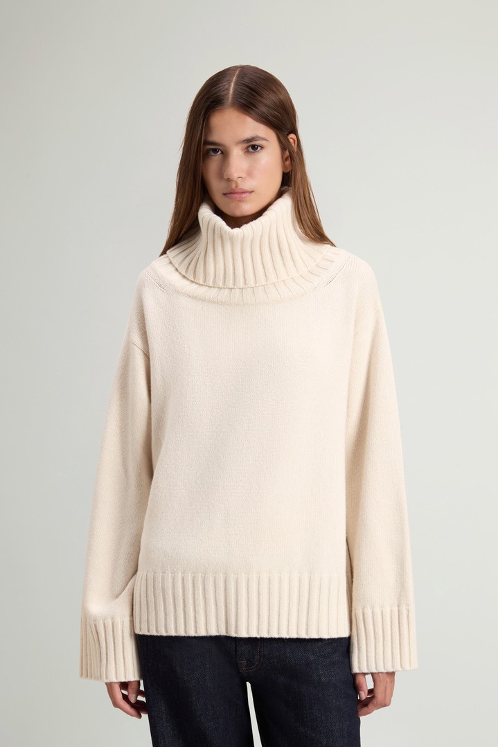 Turtleneck Sweater in Wool and Cashmere Blend White photo 1 | Woolrich