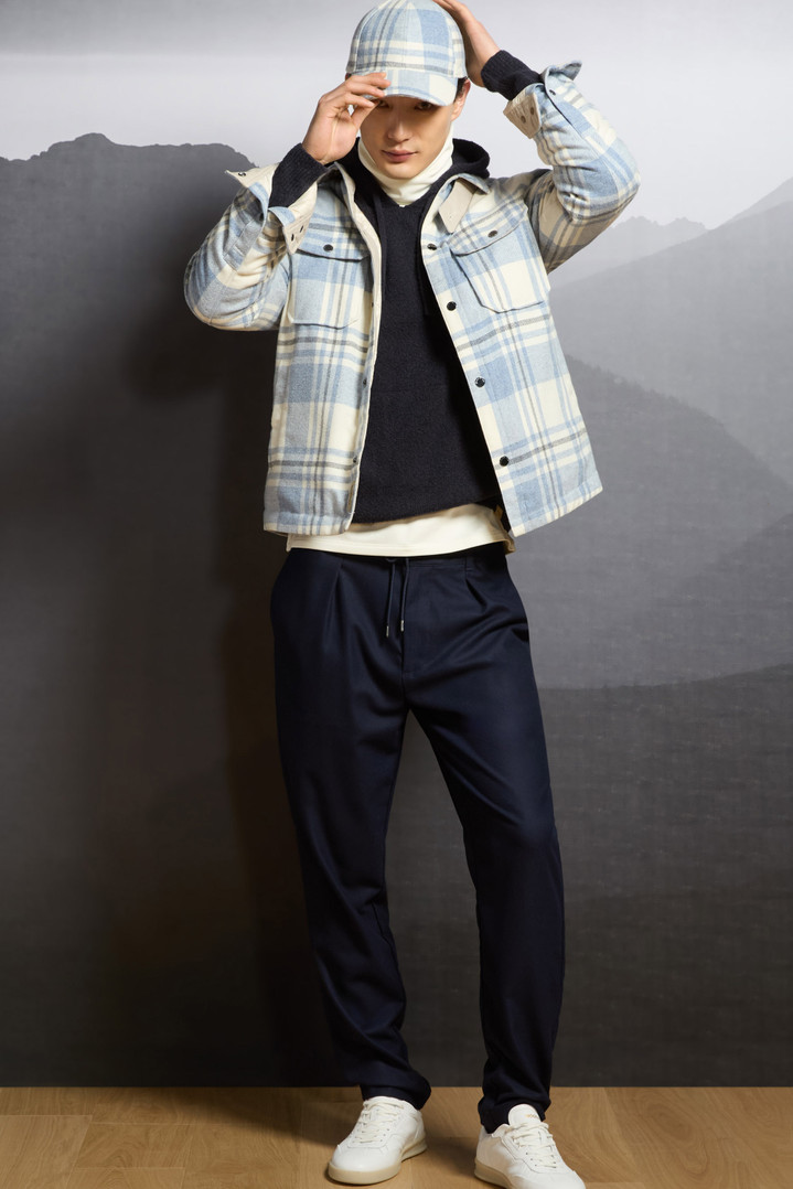 Milton Pants in Wool-Blend Flannel Blue photo 6 | Woolrich