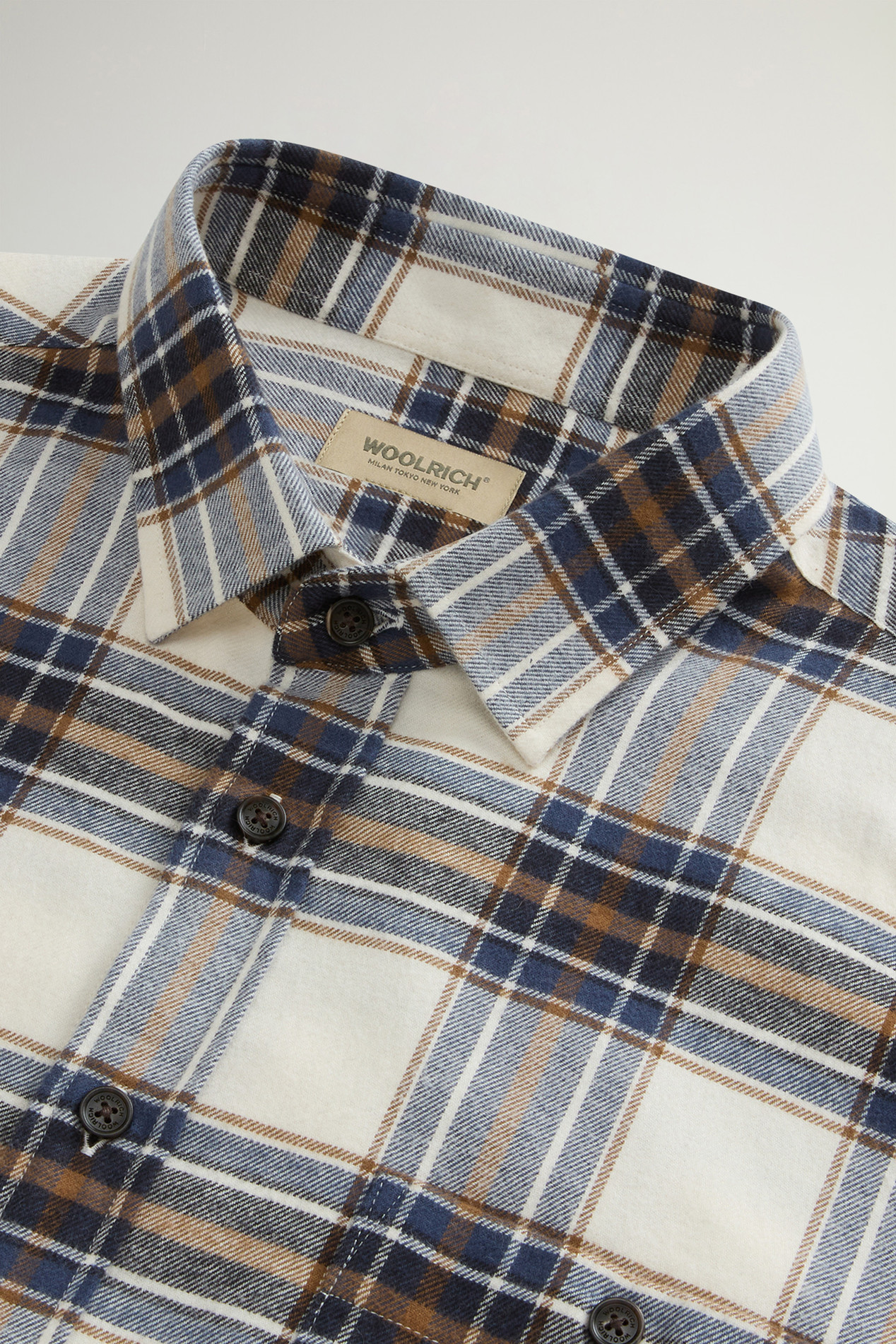 Pure Cotton Flannel Checked Shirt Multicolor photo 6 | Woolrich