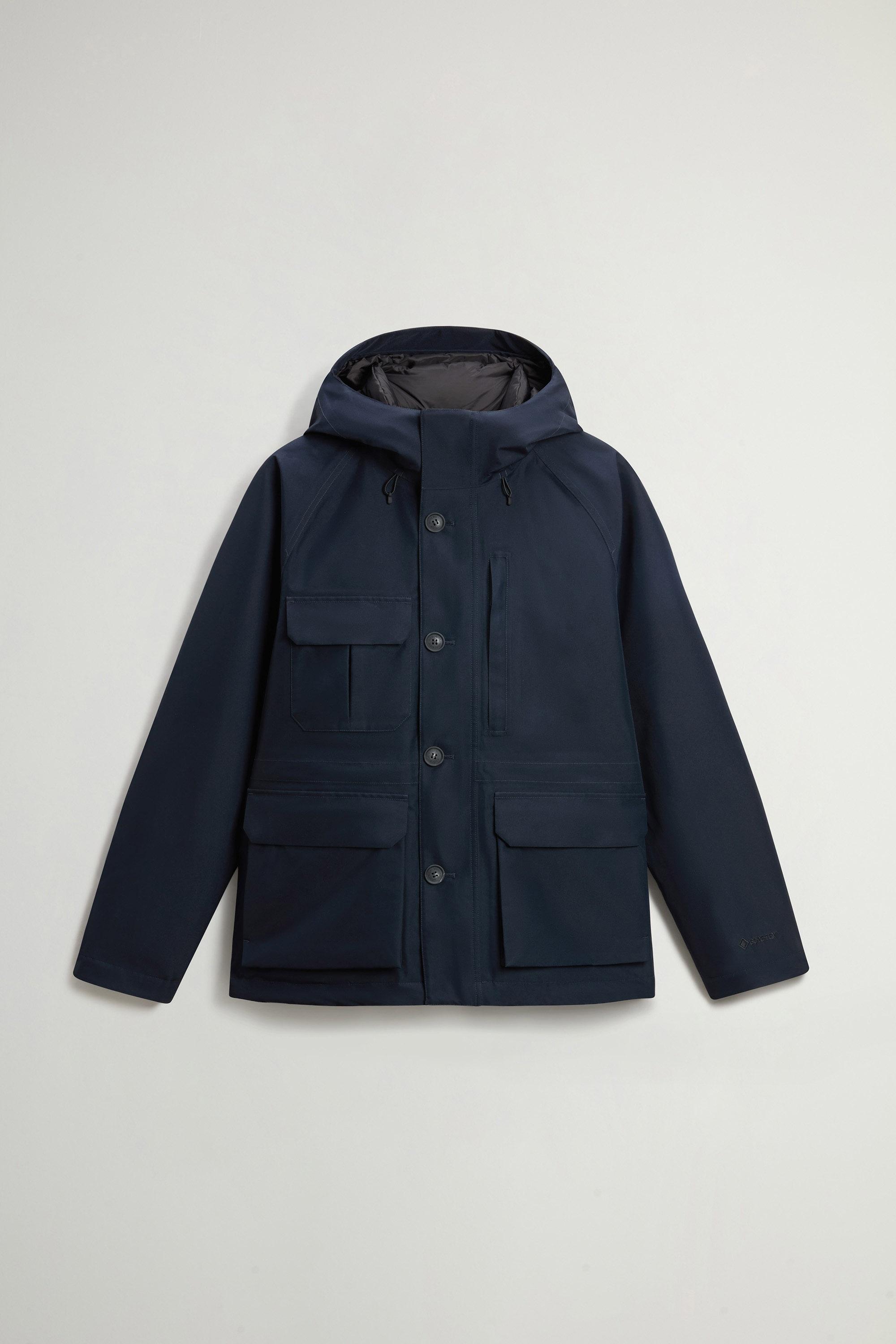 Waterproof Mountain Jacket in Recycled GORE-TEX® Fabric Blue photo 5 | Woolrich