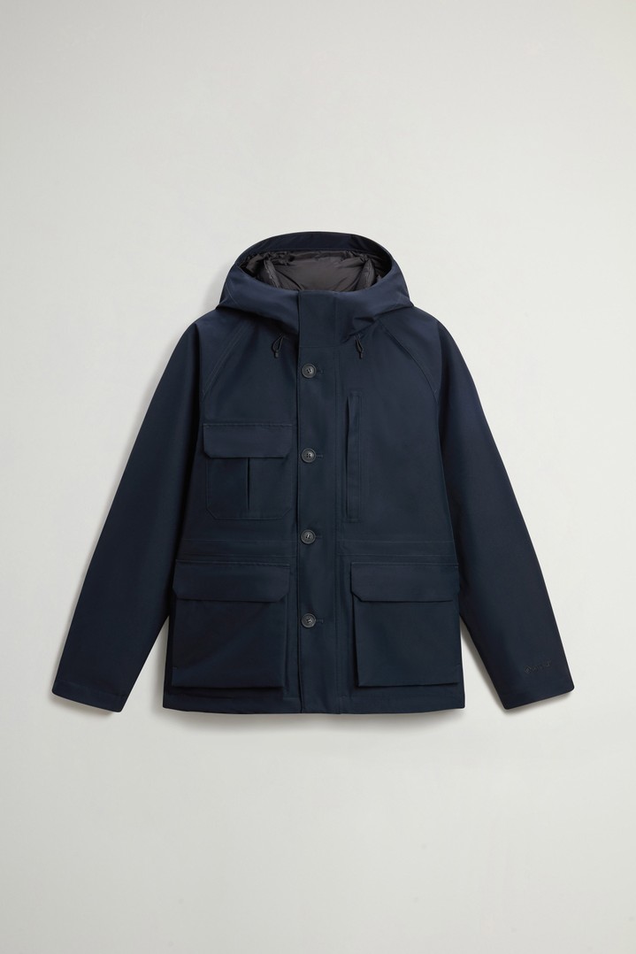 Waterproof Mountain Jacket in Recycled GORE-TEX® Fabric Blue photo 5 | Woolrich