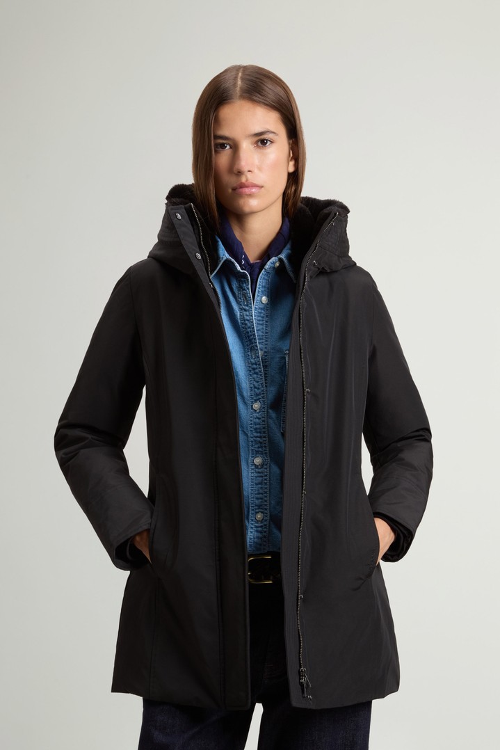 BOULDER FAUX FUR PARKA Black photo 1 | Woolrich