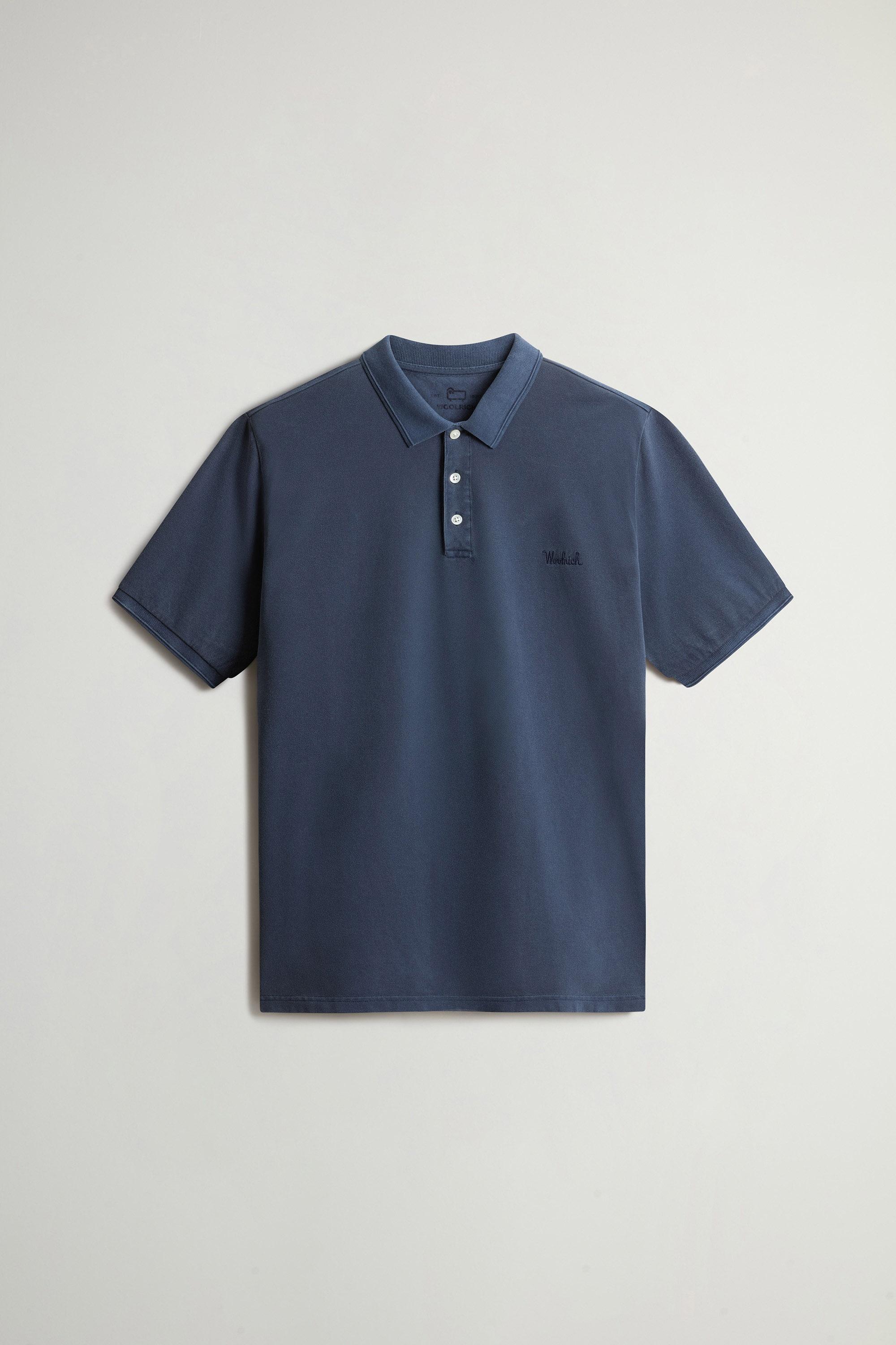 Mackinack Polo teint en pièce en sergé de coton stretch Bleu photo 5 | Woolrich