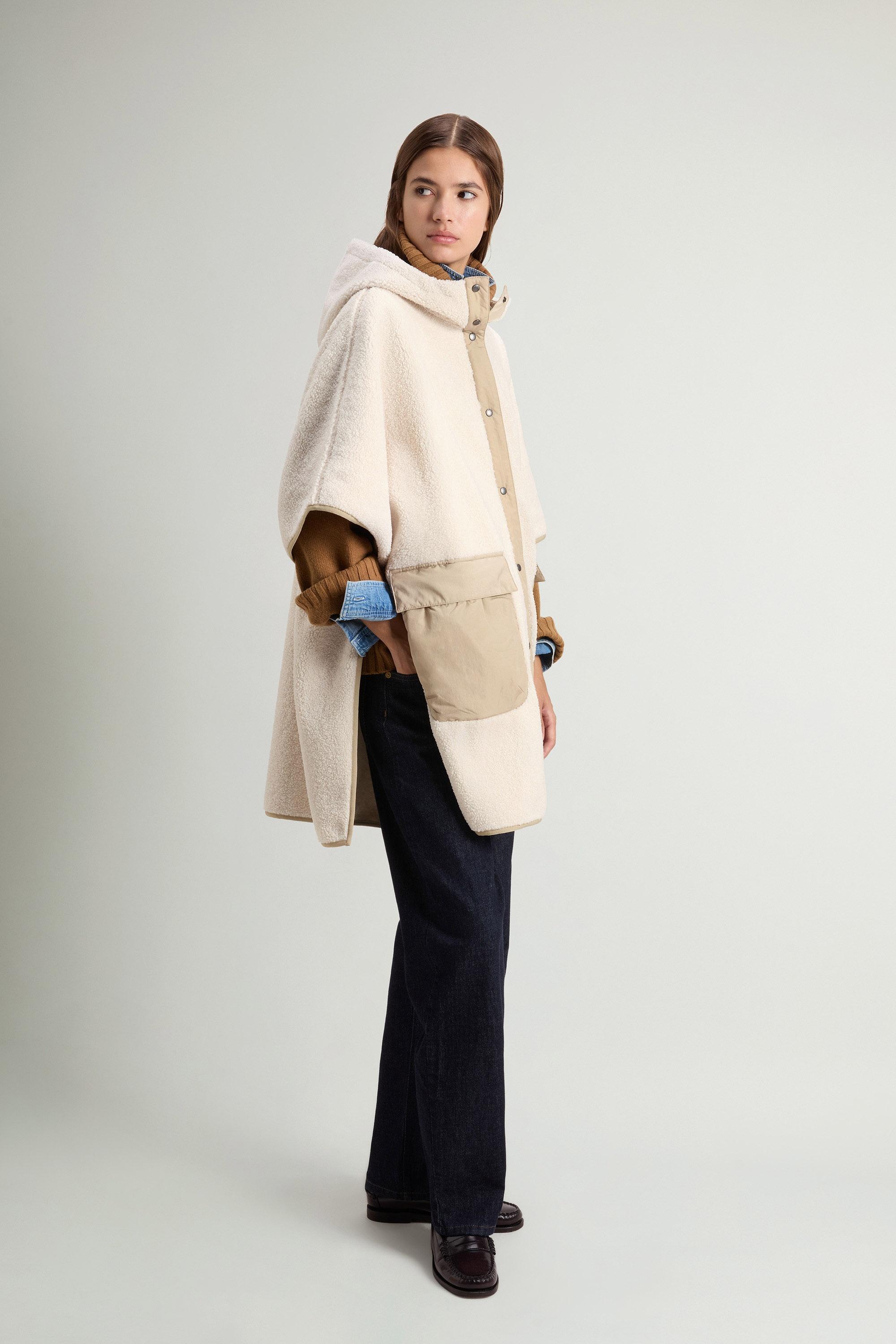 Hooded Cape in Sherpa White photo 1 | Woolrich
