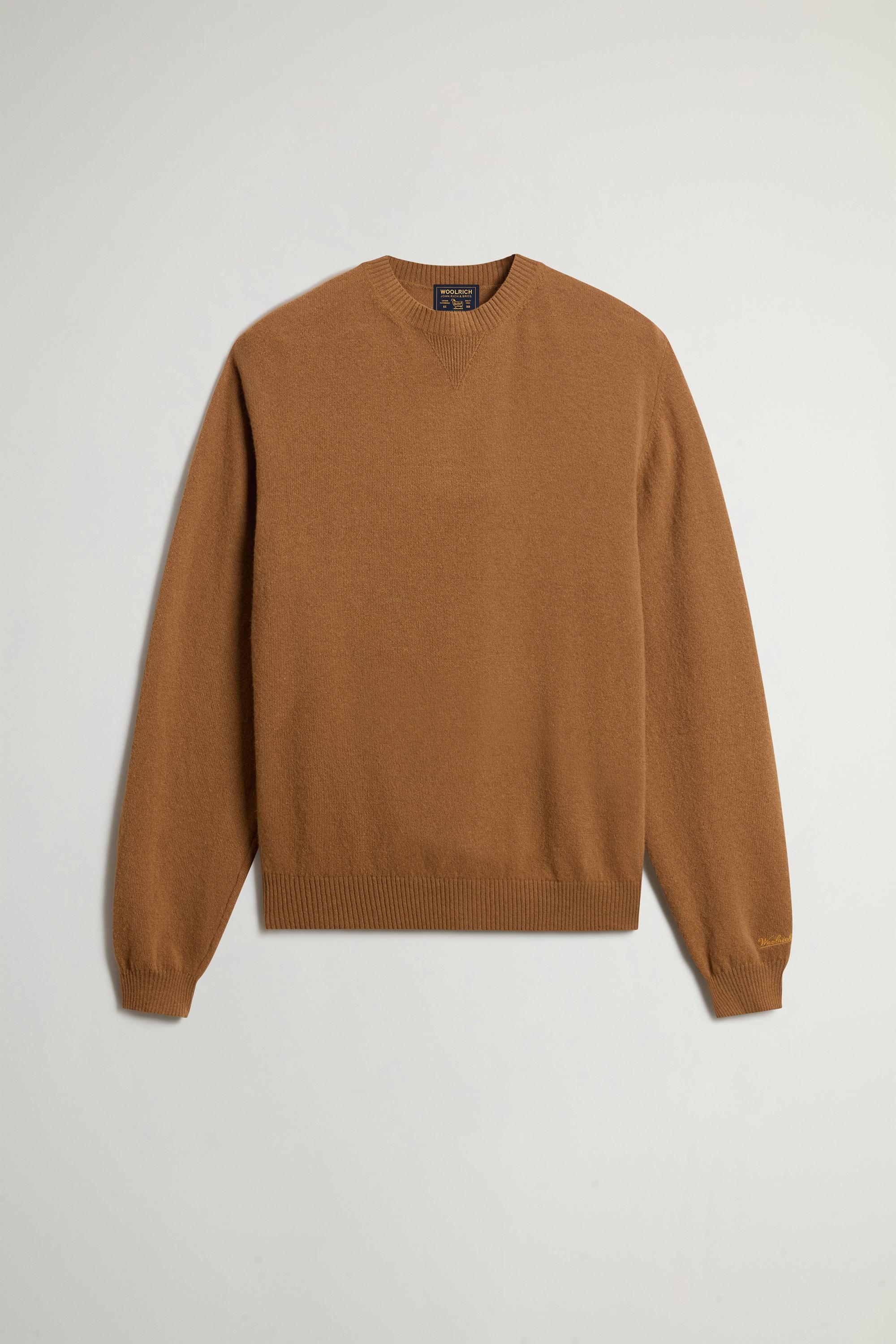 WOOL CASHMERE CREWNECK GG13 Brown photo 5 | Woolrich