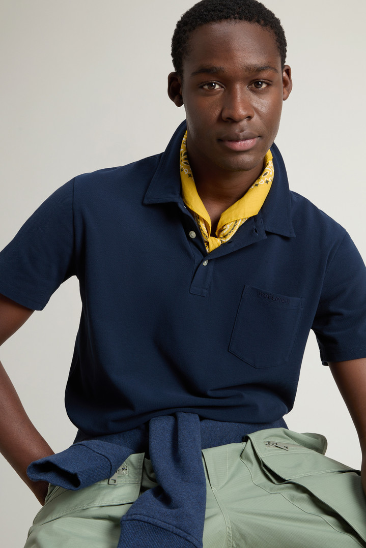 ICE COTTON POLO Blue photo 4 | Woolrich