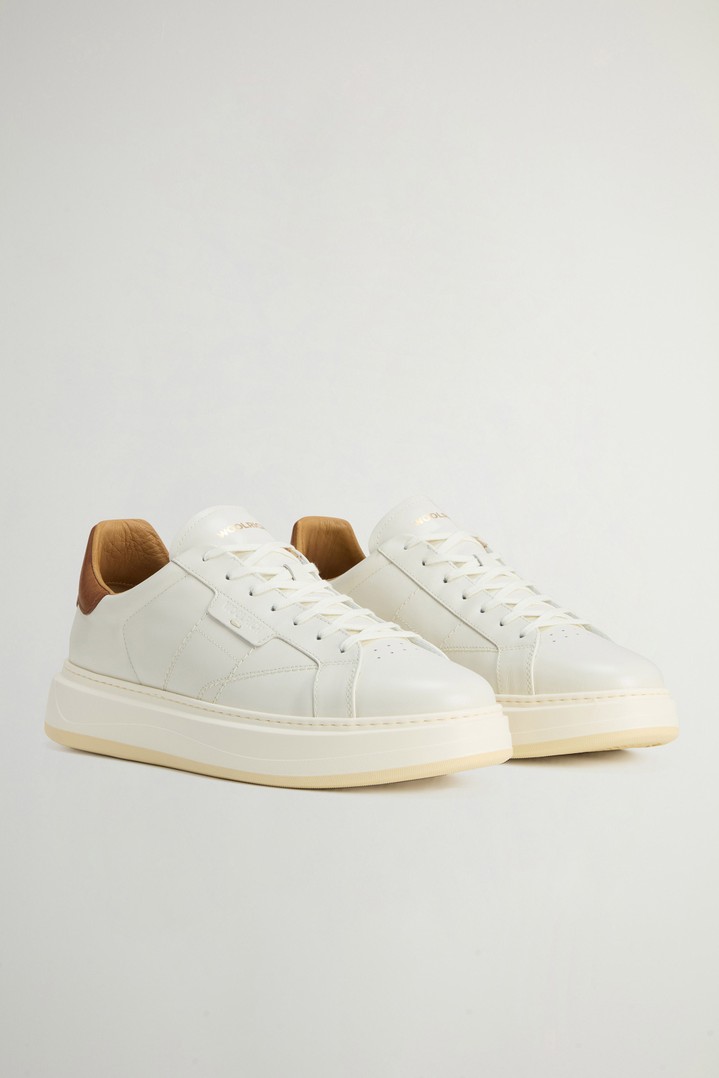 Arrow Sneakers in Calfskin Leather White photo 2 | Woolrich