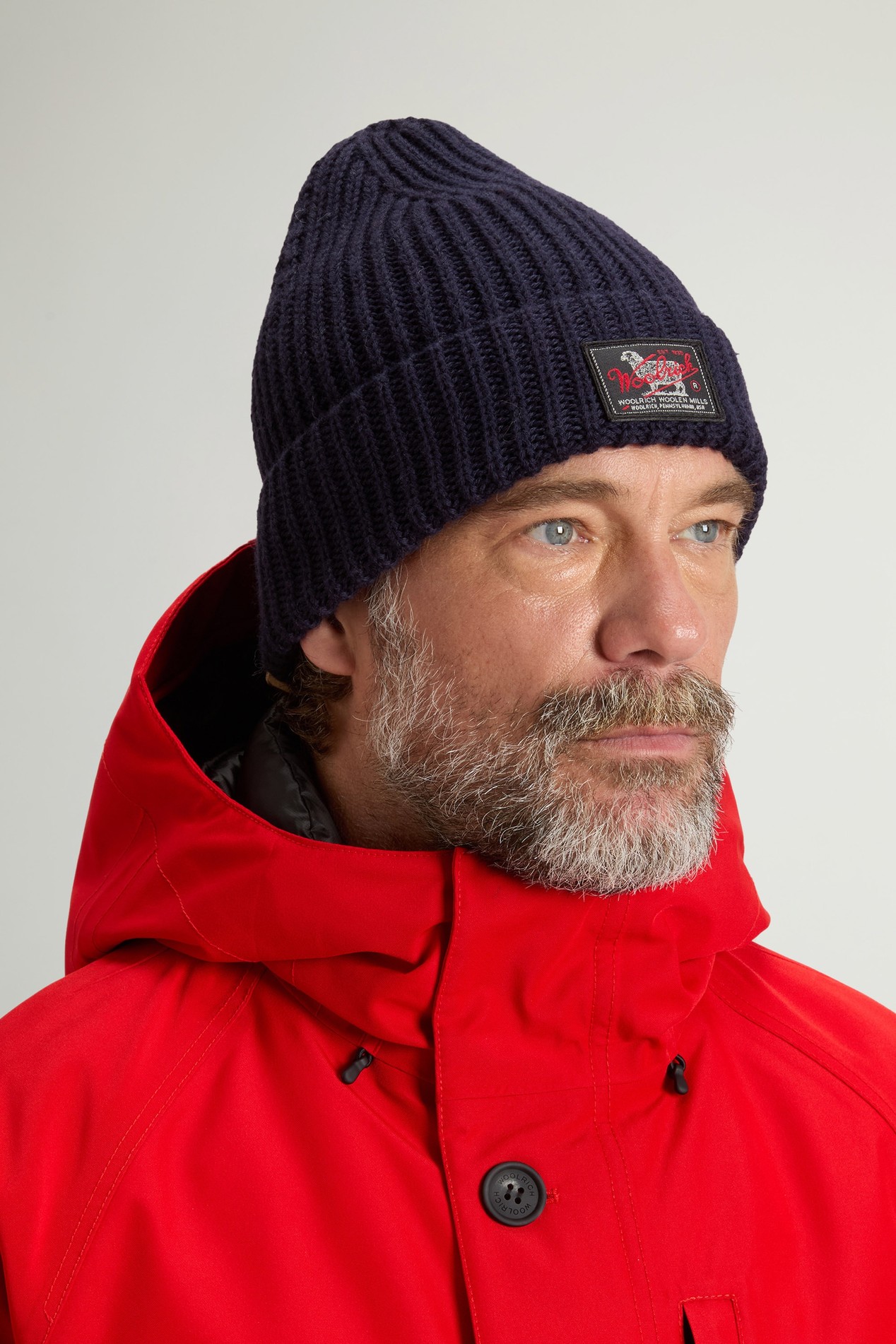WM PATCH BEANIE Blue photo 1 | Woolrich