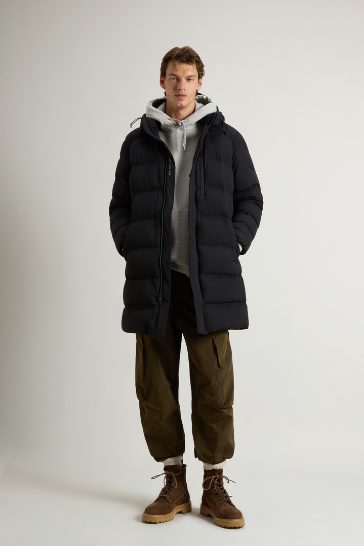 MATT STRETCH LONG PUFFER Black photo 2 | Woolrich