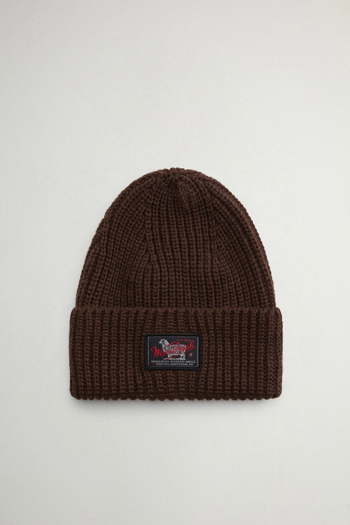 WM PATCH BEANIE Brown photo 2 | Woolrich