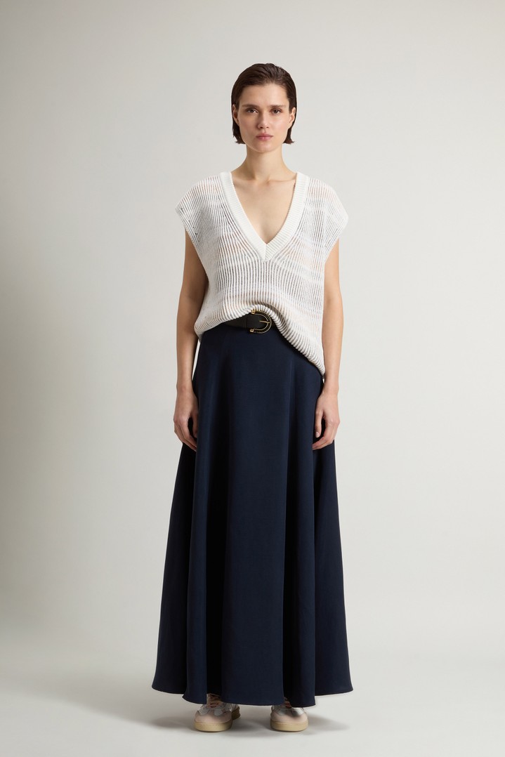 COTTON VISCOSE SLEEVELESS SWEATER White photo 2 | Woolrich