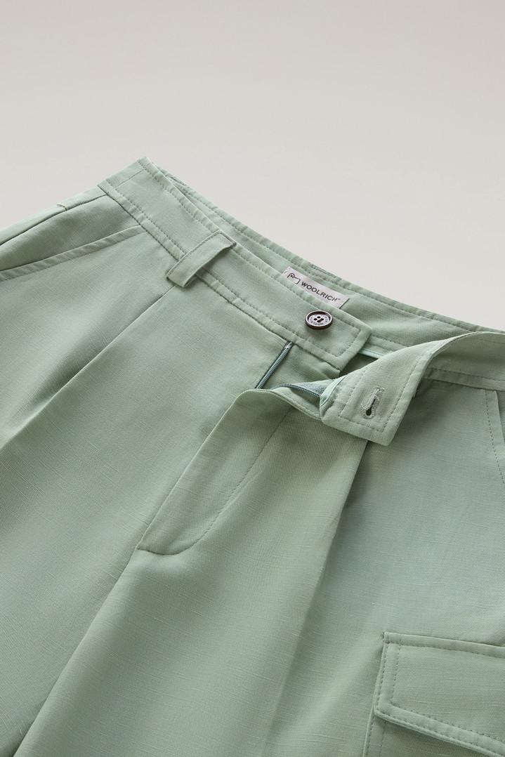 VISCOSE LINEN SHORT Green photo 2 | Woolrich
