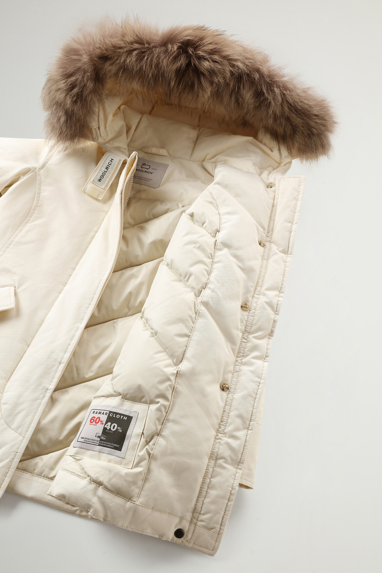 Girls' Arctic Parka with Detachable Fur Trim White photo 5 | Woolrich