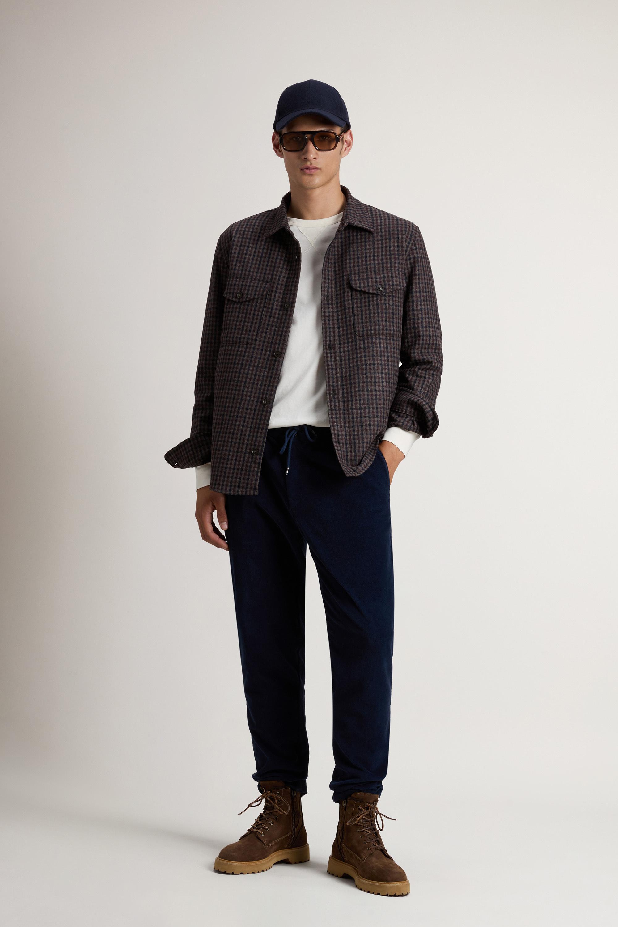 Wool Blend Oxbow Plaid Flannel Overshirt Brown photo 1 | Woolrich