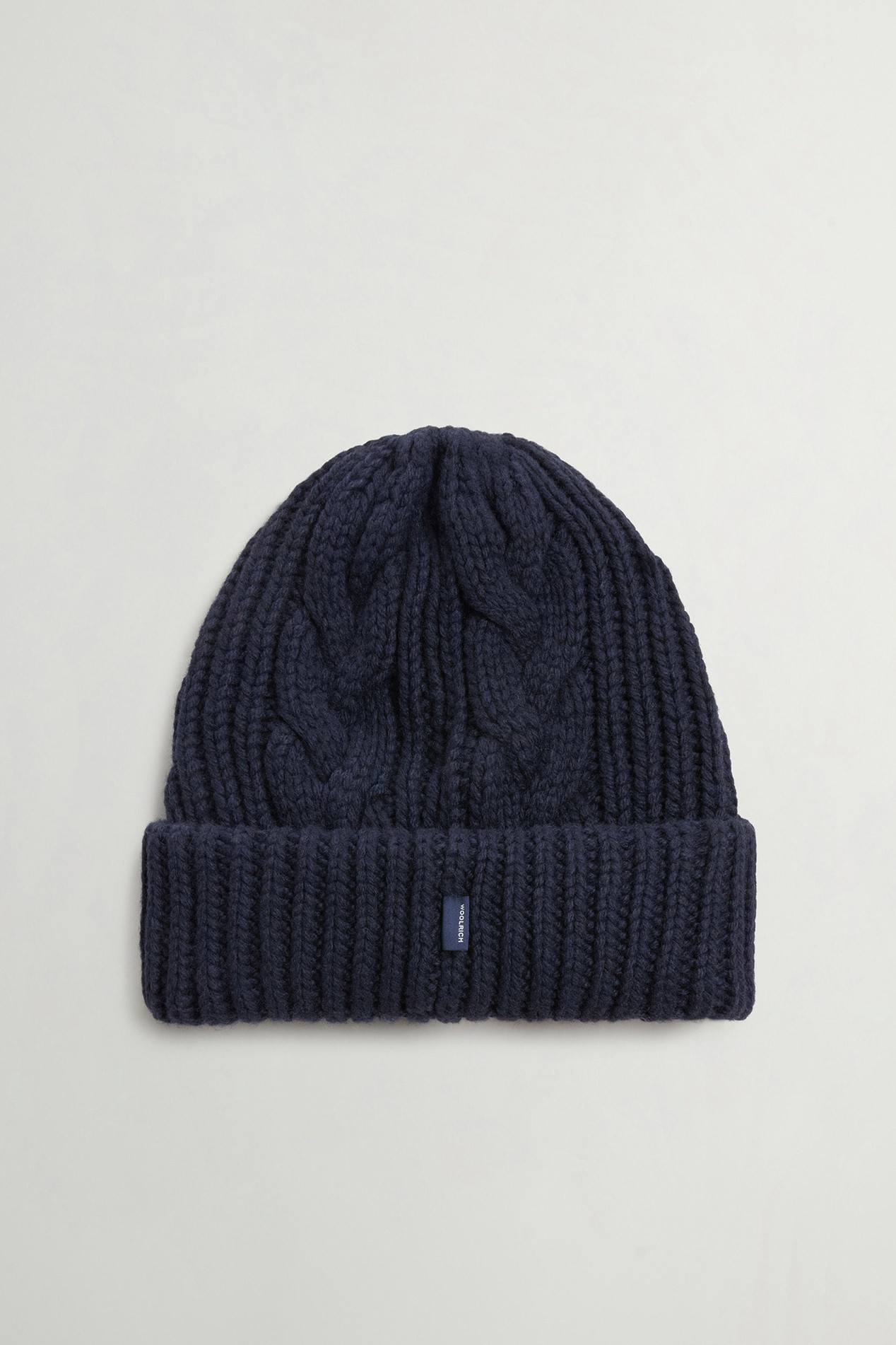 Beanie in Wool and Cotton Blend Blue photo 3 | Woolrich