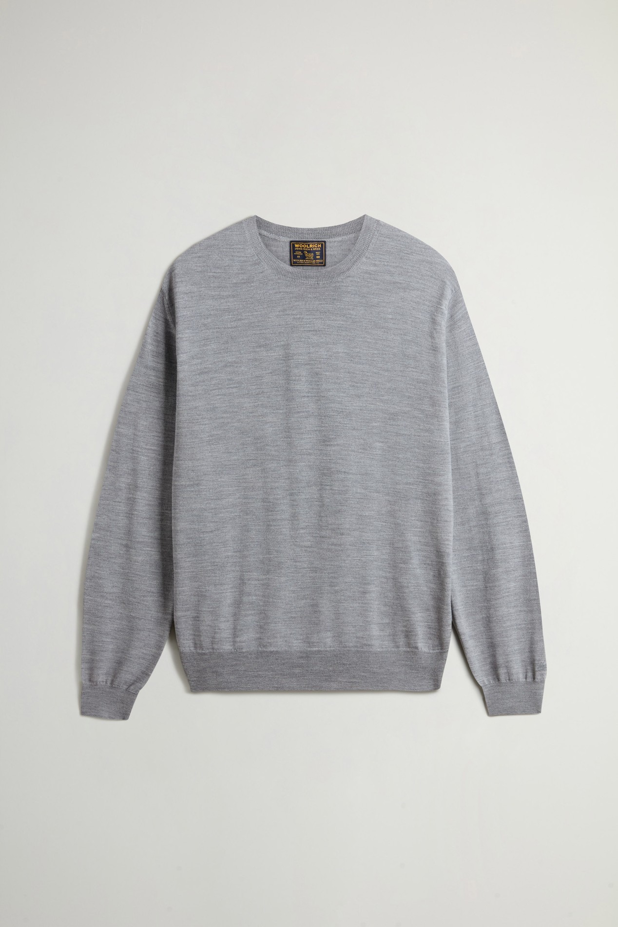 Crewneck Sweater in Pure Merino Virgin Wool Gray photo 5 | Woolrich