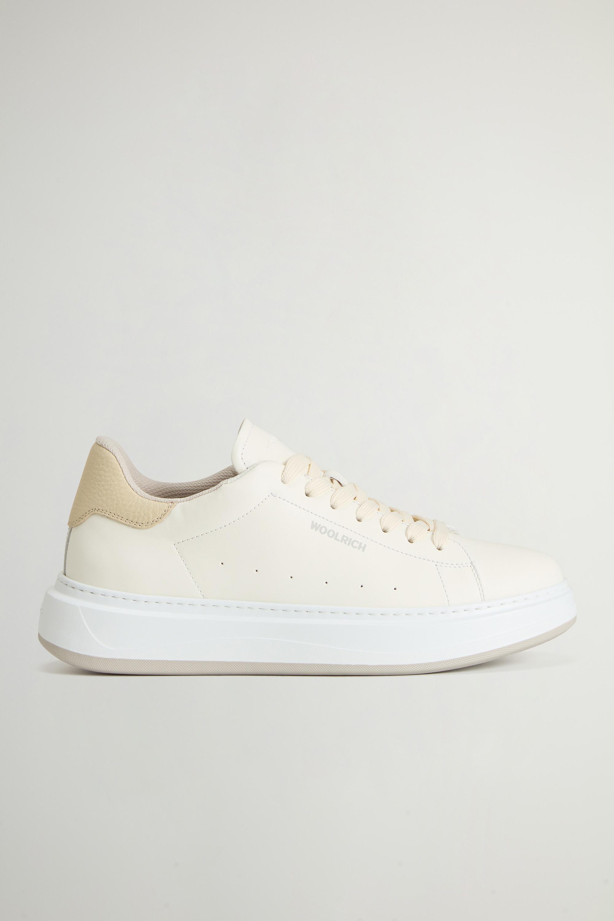 Arrow Sneakers in Calfskin Leather Beige photo 1 | Woolrich