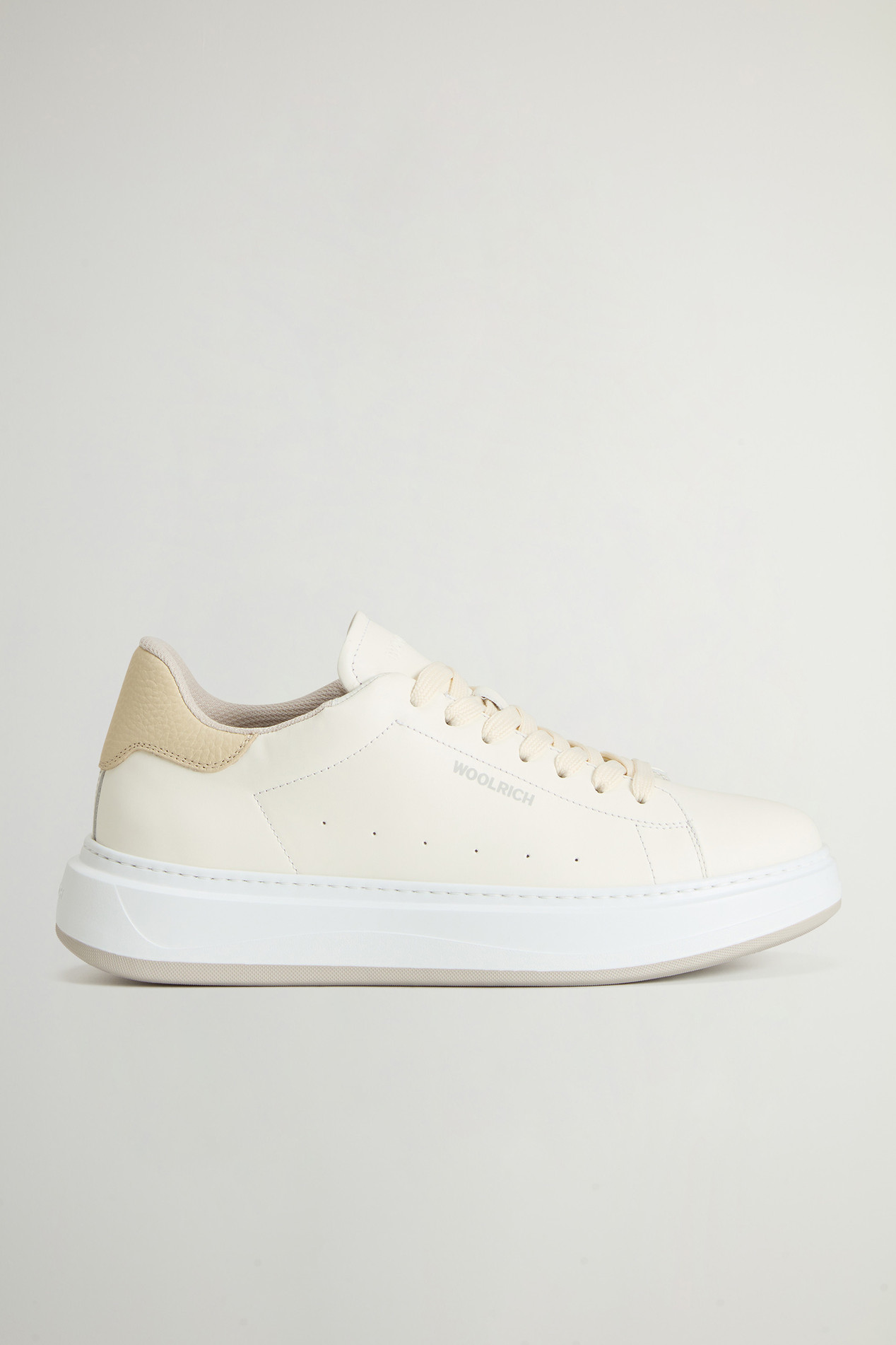Arrow Sneakers in Leather Beige photo 1 | Woolrich