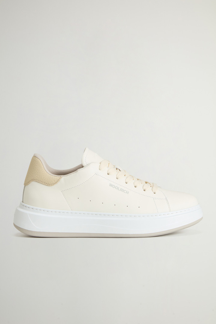 Arrow Sneakers in Leather Beige photo 1 | Woolrich