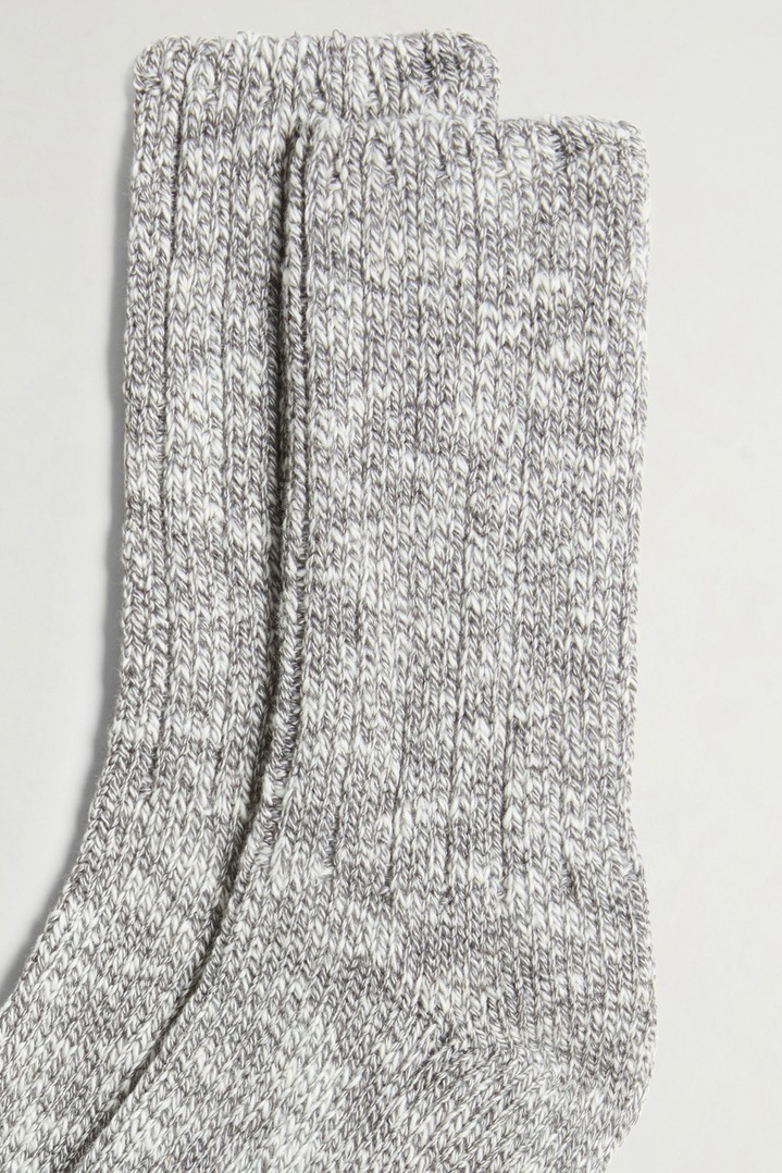 Mouliné Cotton-Blend Socks Gray photo 2 | Woolrich
