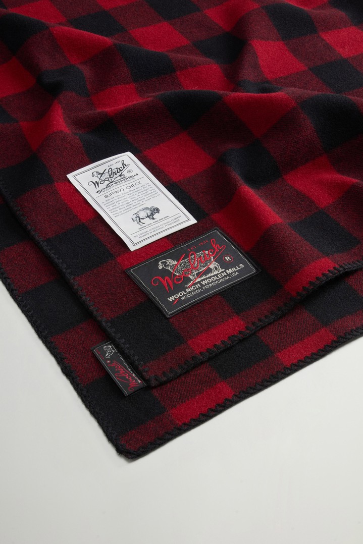 WM BUFFALO CHECK BLANKET Red photo 3 | Woolrich