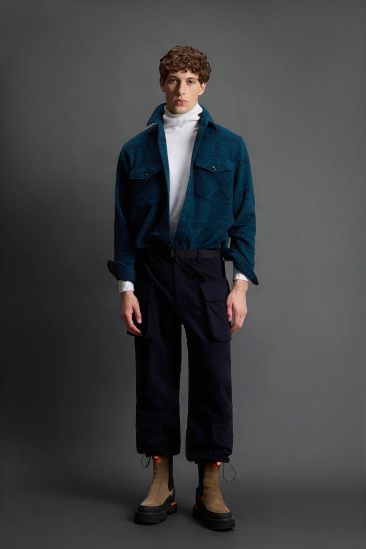 Geruit overhemdjack van zuiver kasjmier by Todd Snyder Blauw photo 3 | Woolrich