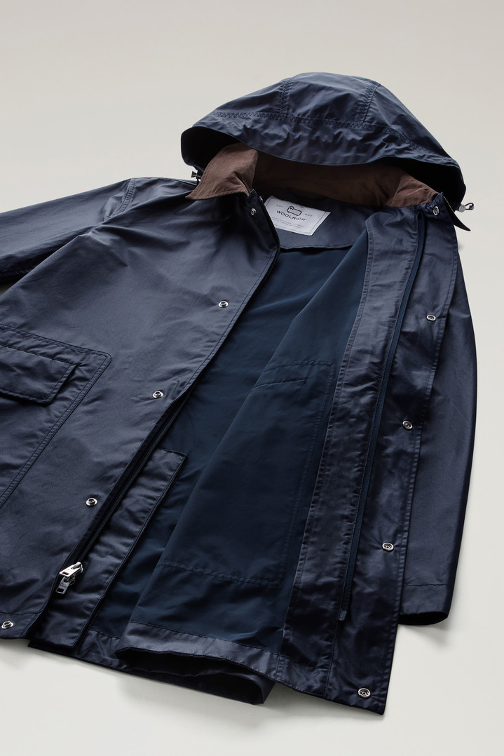 Waxed Jacket with Detachable Hood Blue photo 5 | Woolrich