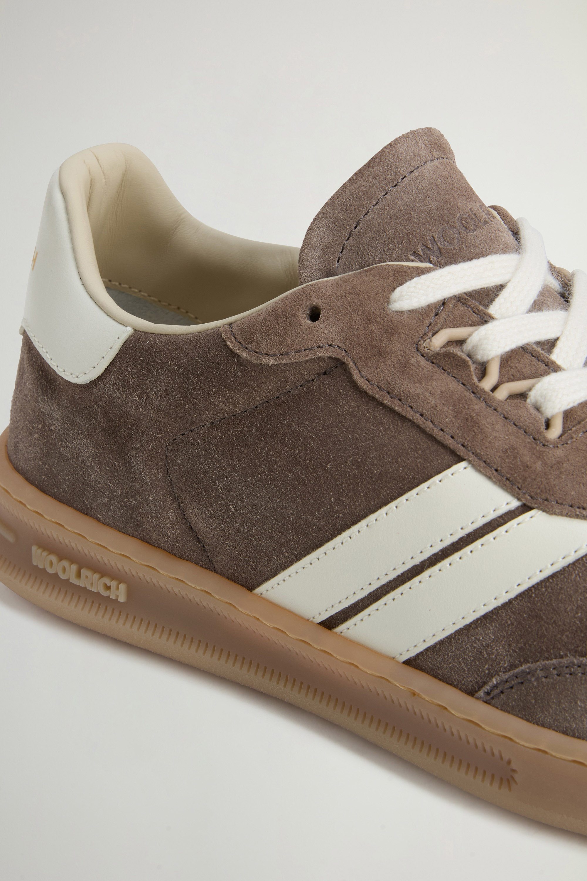 Doubleu Tennis Sneakers in Suede and Calfskin Beige photo 5 | Woolrich