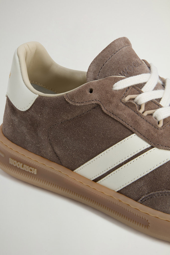Doubleu Tennis Sneakers in Suede and Calfskin Beige photo 5 | Woolrich