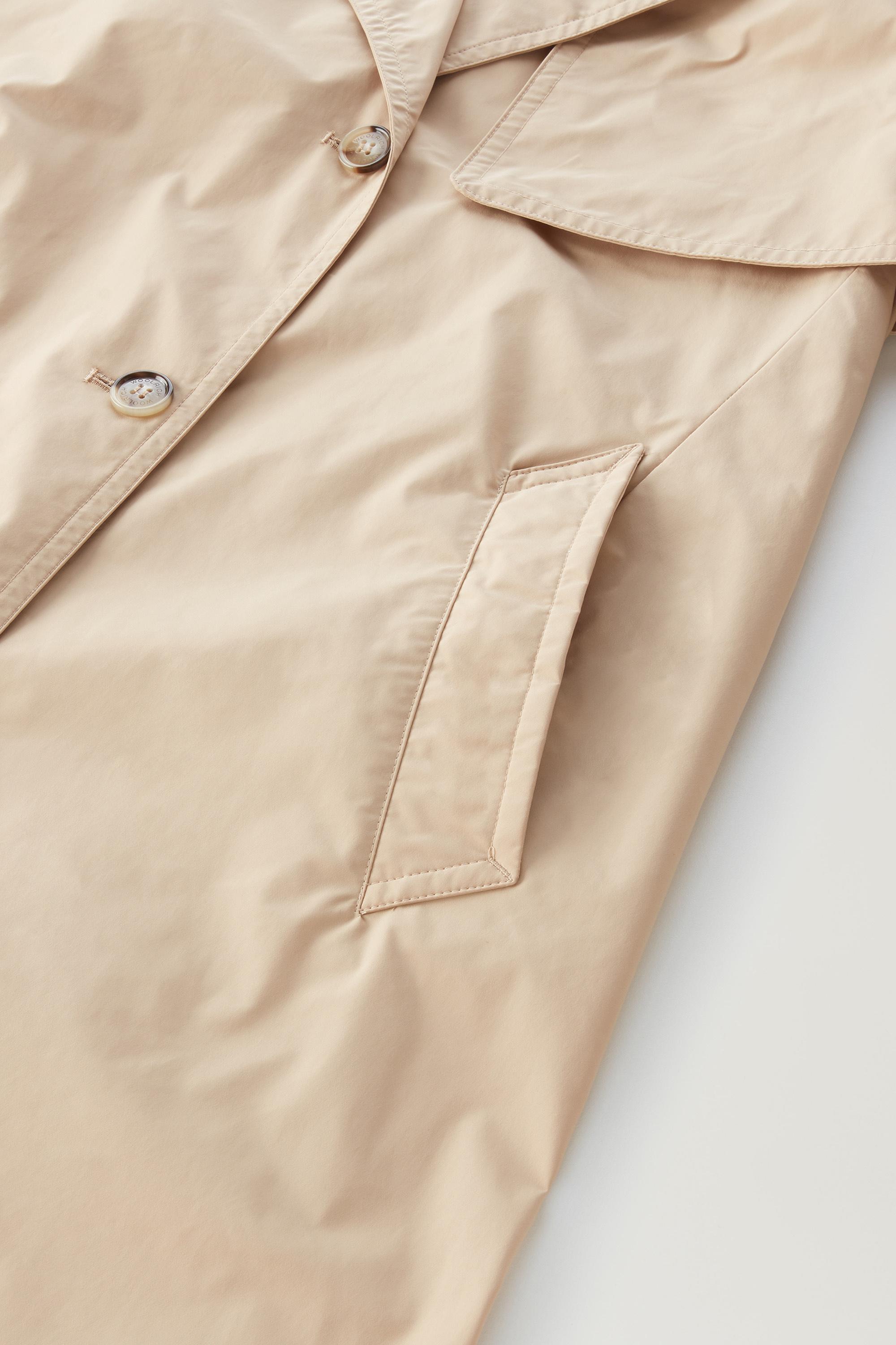 Trench Coat in Urban Touch Fabric with Belted Waist Beige photo 5 | Woolrich