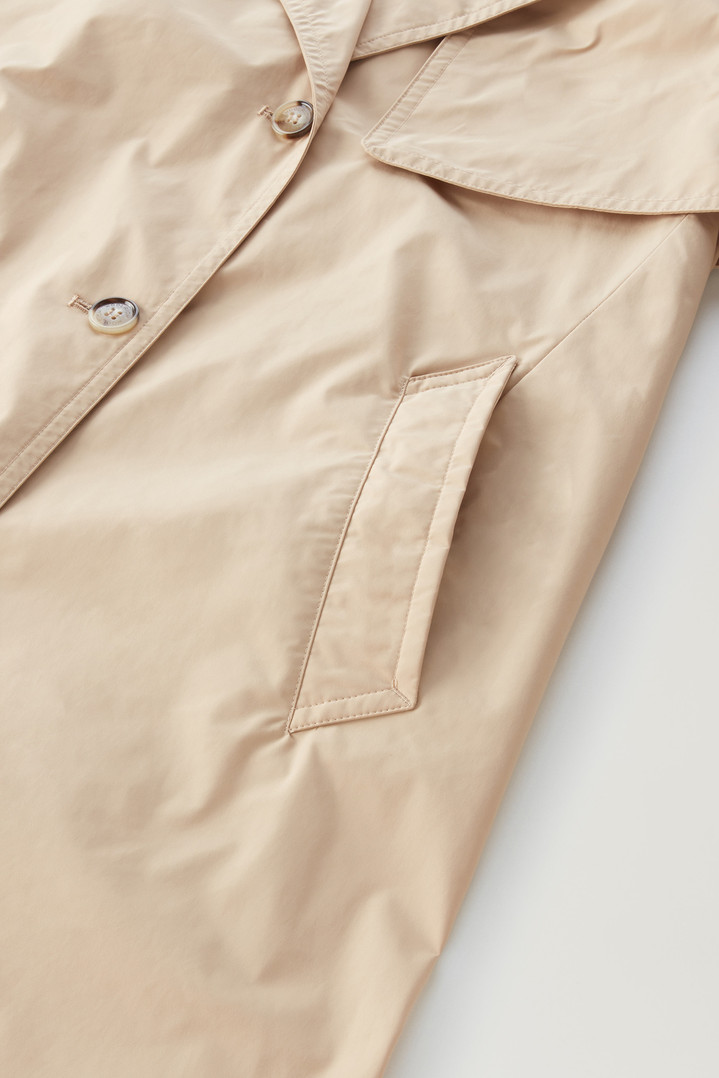 Trench Coat in Urban Touch Fabric with Belted Waist Beige photo 5 | Woolrich