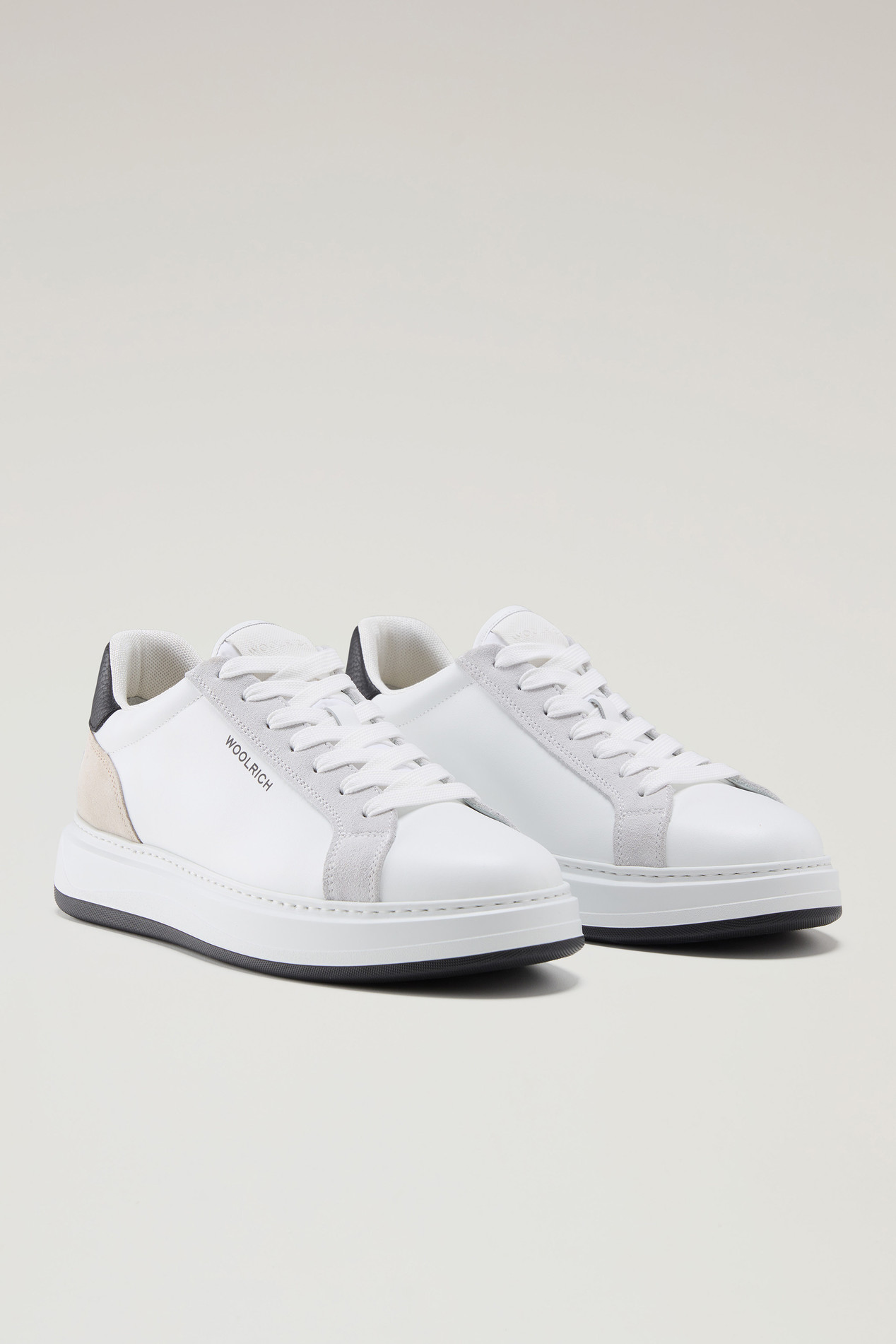 Sneakers Arrow in Leather with Suede Inserts Blue photo 2 | Woolrich