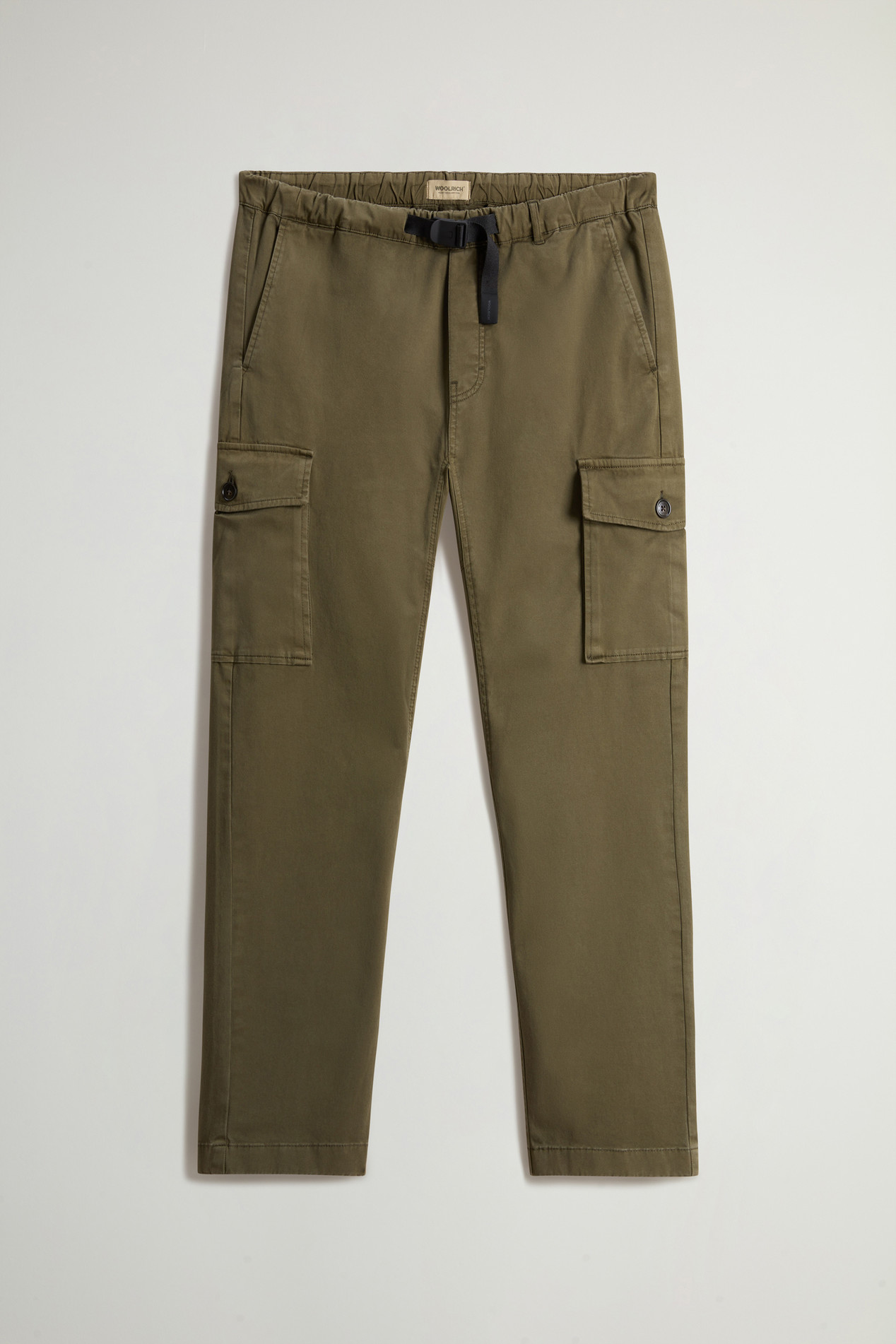 Garment-Dyed Cargo Pants with Belt Green photo 4 | Woolrich