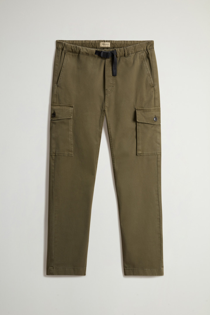 Garment-Dyed Cargo Pants with Belt Green photo 4 | Woolrich
