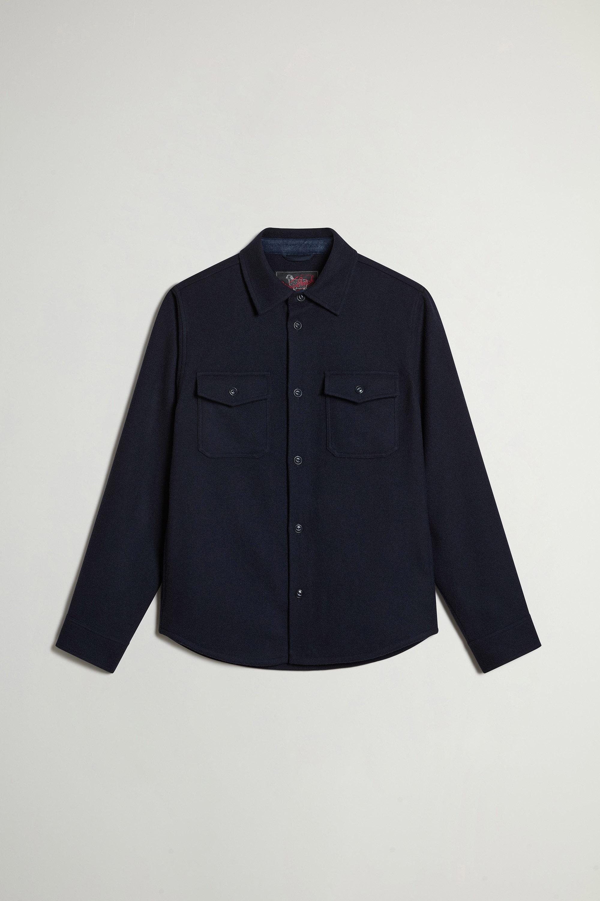 Ranger Overshirt in Recycled Italian Wool Blend Blue photo 1 | Woolrich